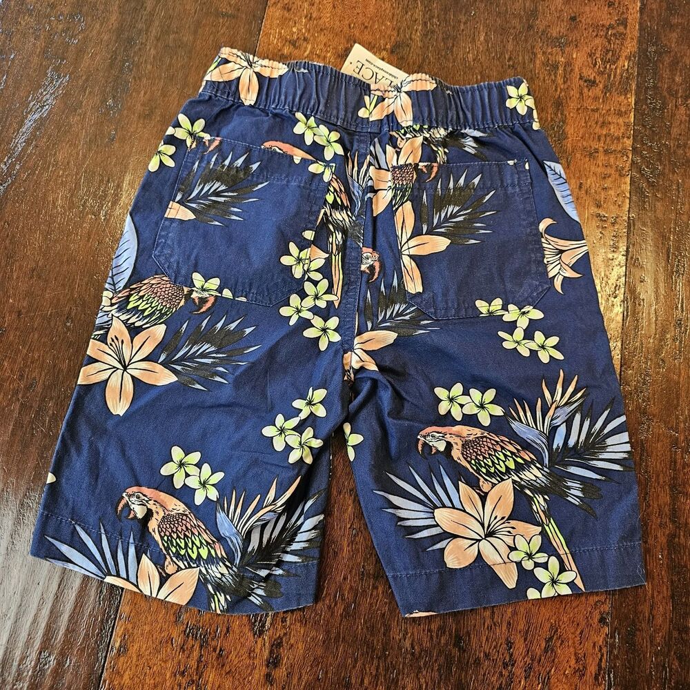 CHILDREN'S PLACE PLACE boys tropical bird print pants size 7 blue drawstring - Picture 6 of 8